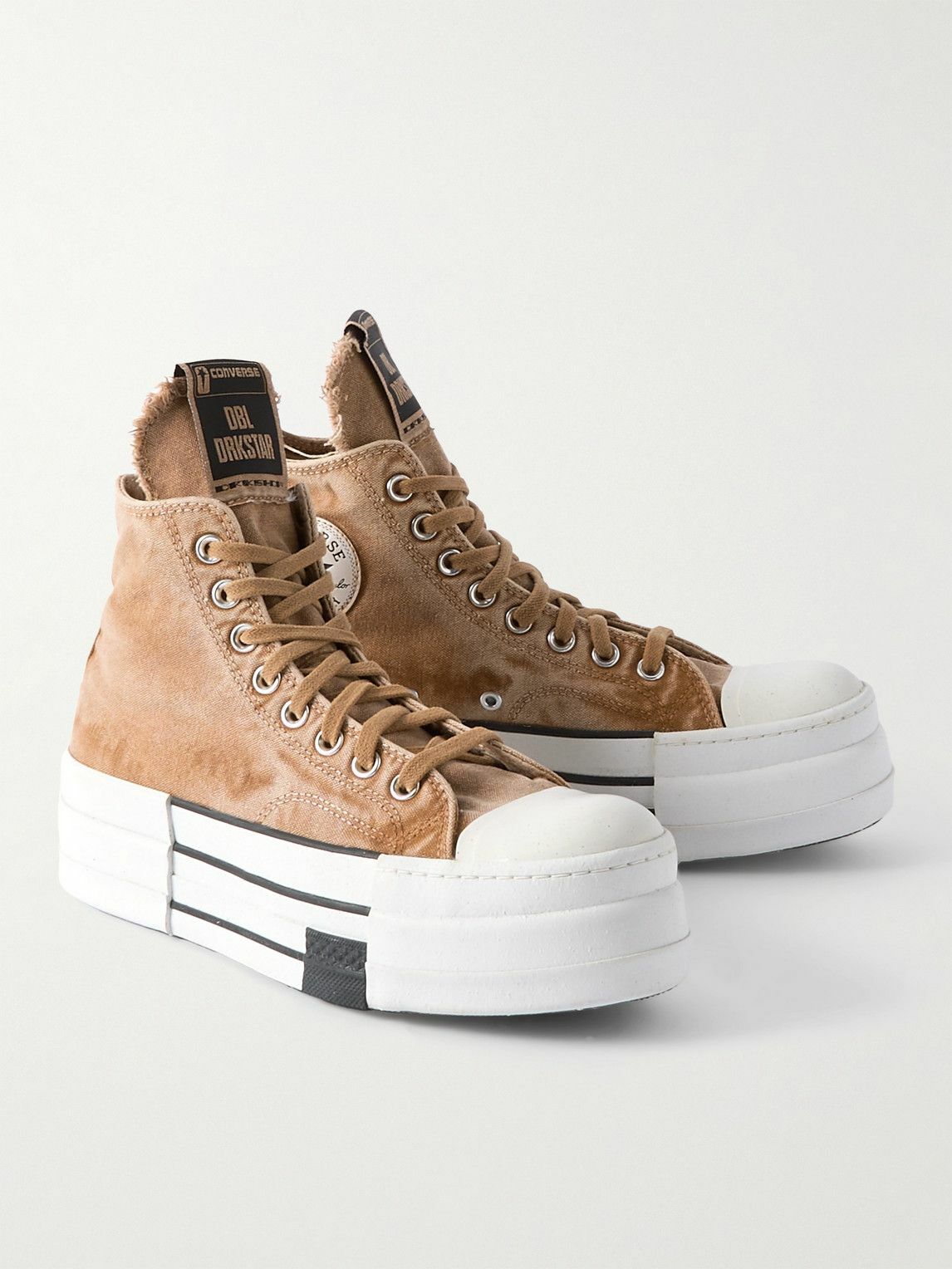 DRKSHDW by Rick Owens - Converse DBL DRKSTAR Distressed Over