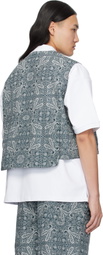 DAIWA PIER39 Navy Paisley Tech Over Vest