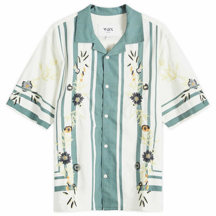 Photo: Wax London Men's Didcot Trailing Floral Vacation Shirt in Green