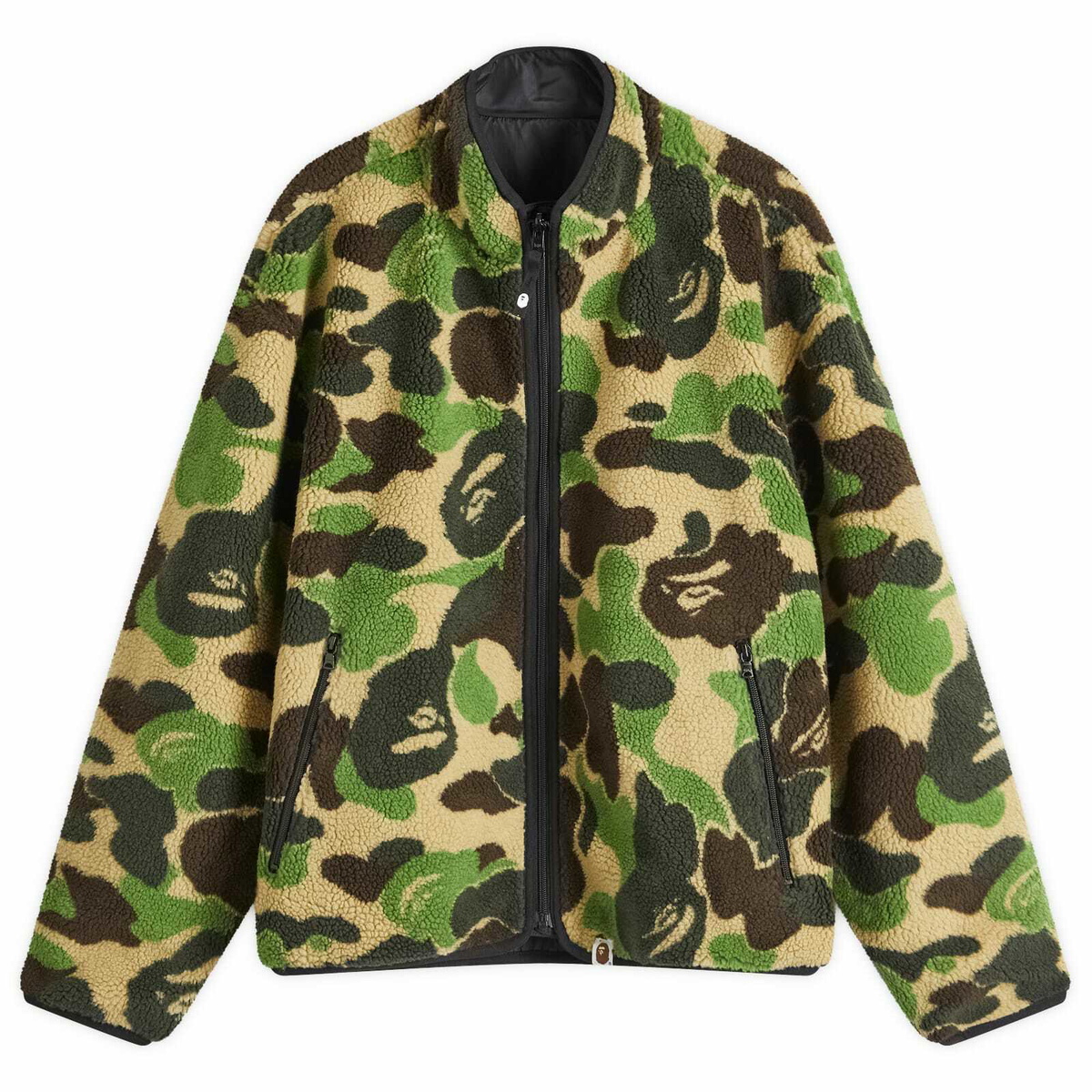 A Bathing Ape Men's ABC Camo Boa Reversible Jacket in Green A