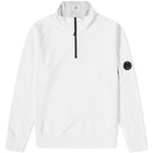 C.P. Company Men's Arm Lens Quarter Zip Sweat in Gauze White