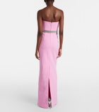 Rebecca Vallance Precious embellished crêpe bustier gown