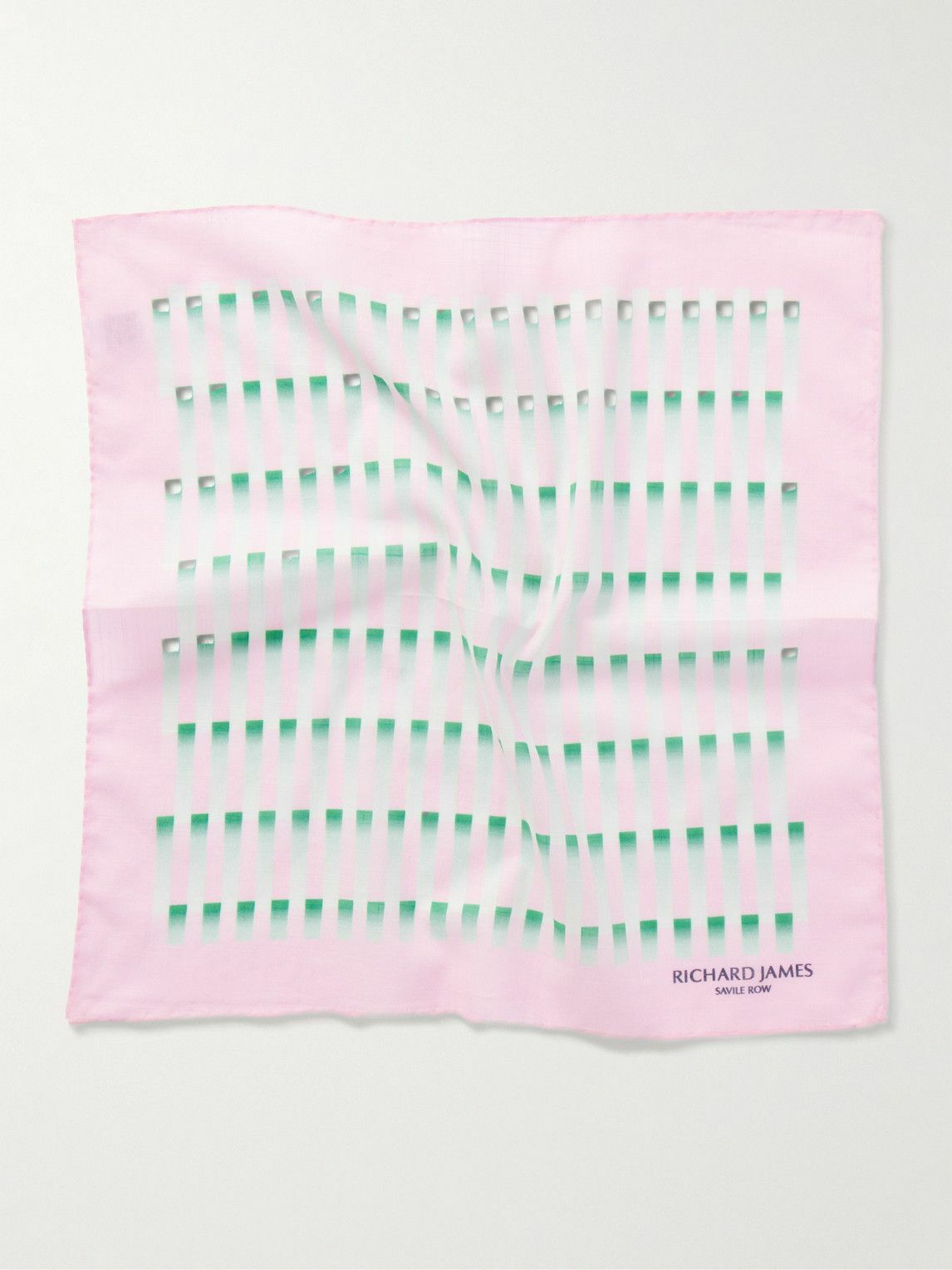 Richard James - Striped Cotton-Voile Pocket Square
