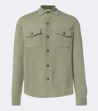 Allude Knitted wool and cashmere shirt