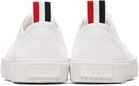 Thom Browne White Canvas Heritage Sneakers