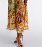 Camilla Printed linen maxi dress