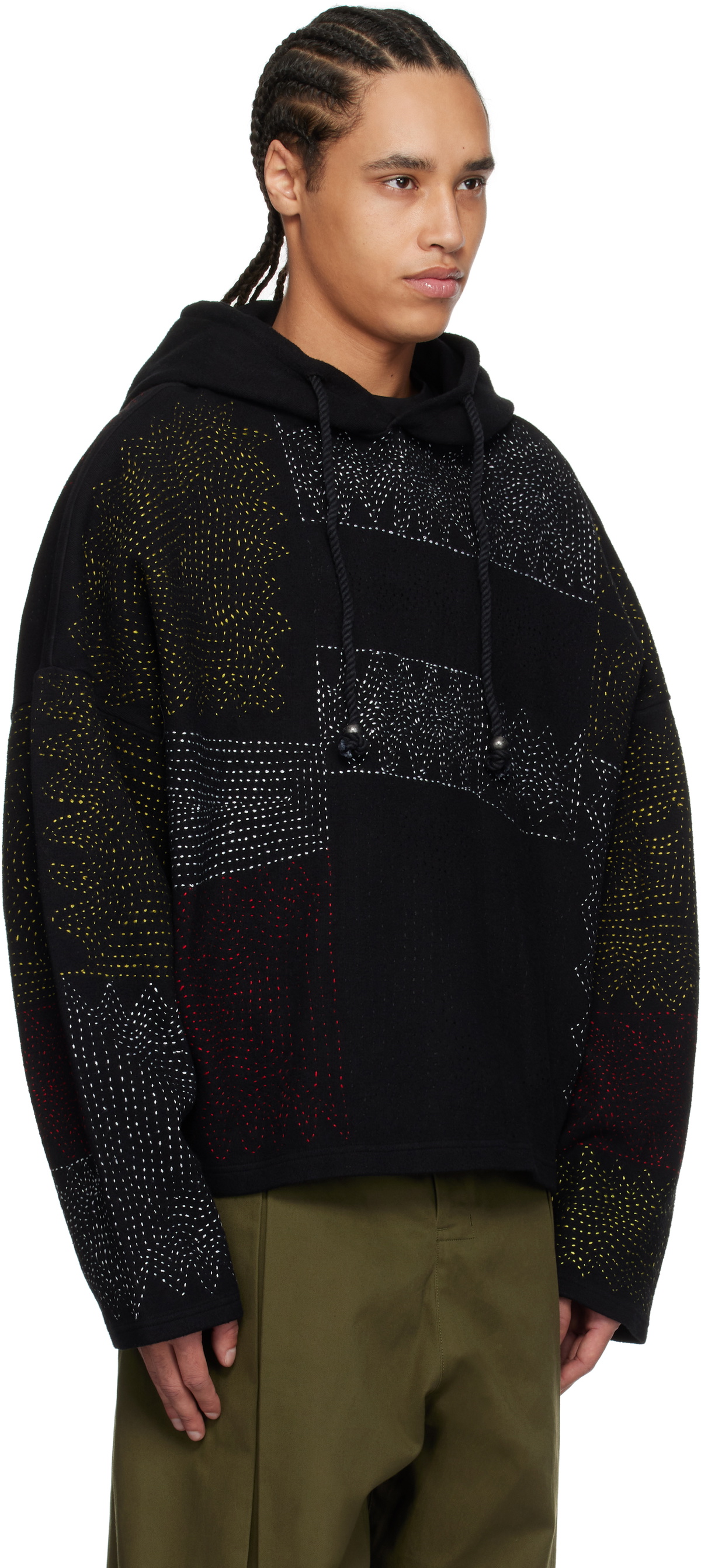 Glass Cypress SSENSE Exclusive Black BORO Hoodie