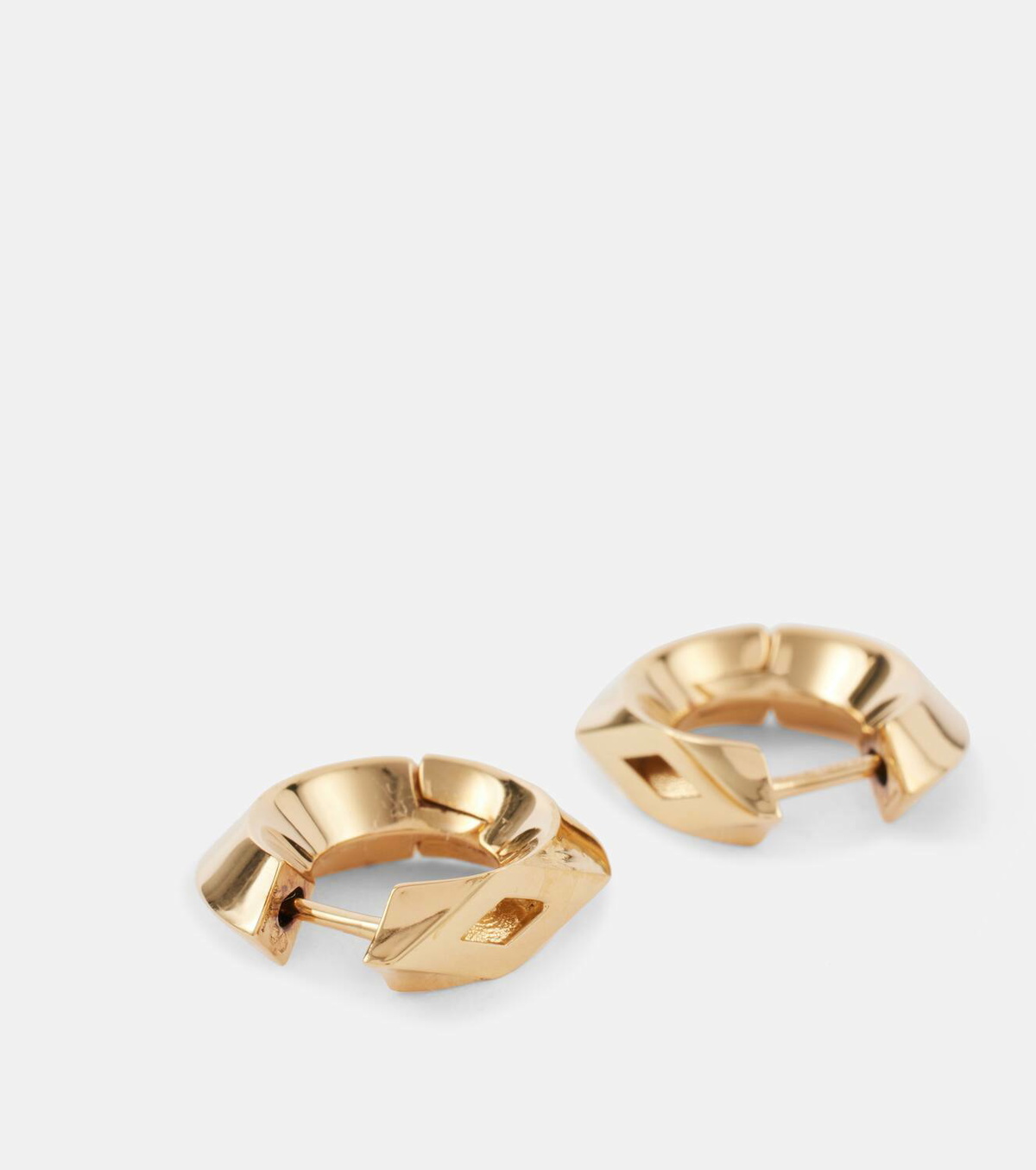 Burberry Hollow Small gold-plated sterling silver hoop earrings