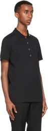 Balmain Black Printed Collar Polo