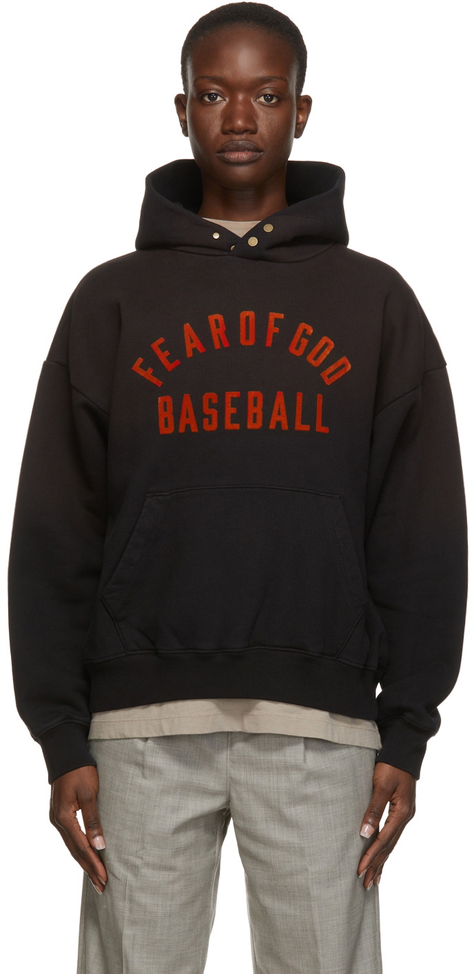 Fear of God Black 'Baseball' Hoodie Fear Of God