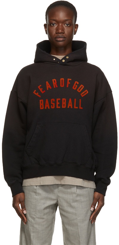 Photo: Fear of God Black 'Baseball' Hoodie