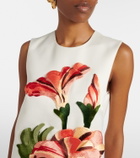 Leo Lin Yvonne floral-appliqué minidress