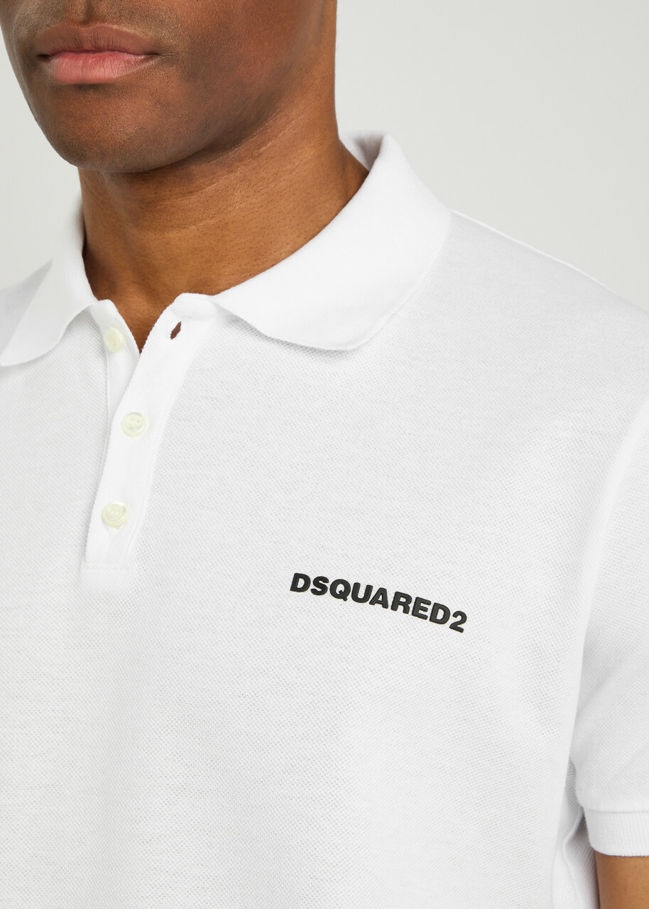 Quadrateeque White Polo T-Shirt main image 0