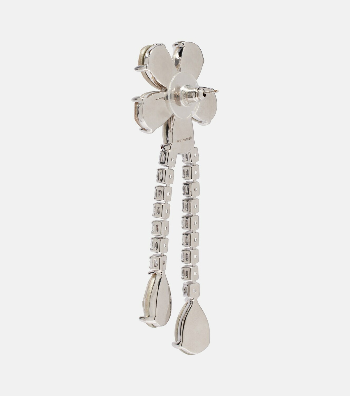 Self-Portrait Crystal-embellished drop earrings