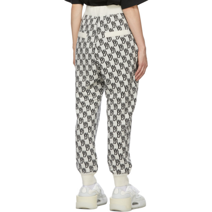 We11done Off-White Jacquard Logo Lounge Pants We11done