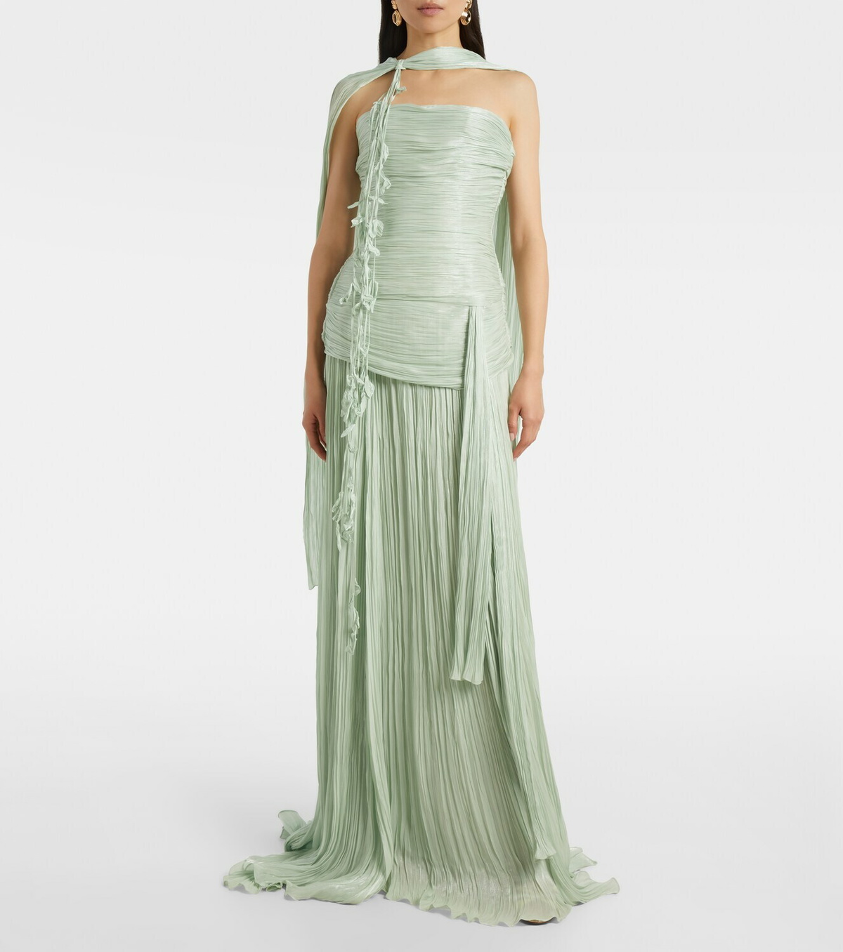 Marmar Halim Peplum ruched gown