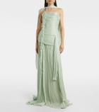 Marmar Halim Peplum ruched gown