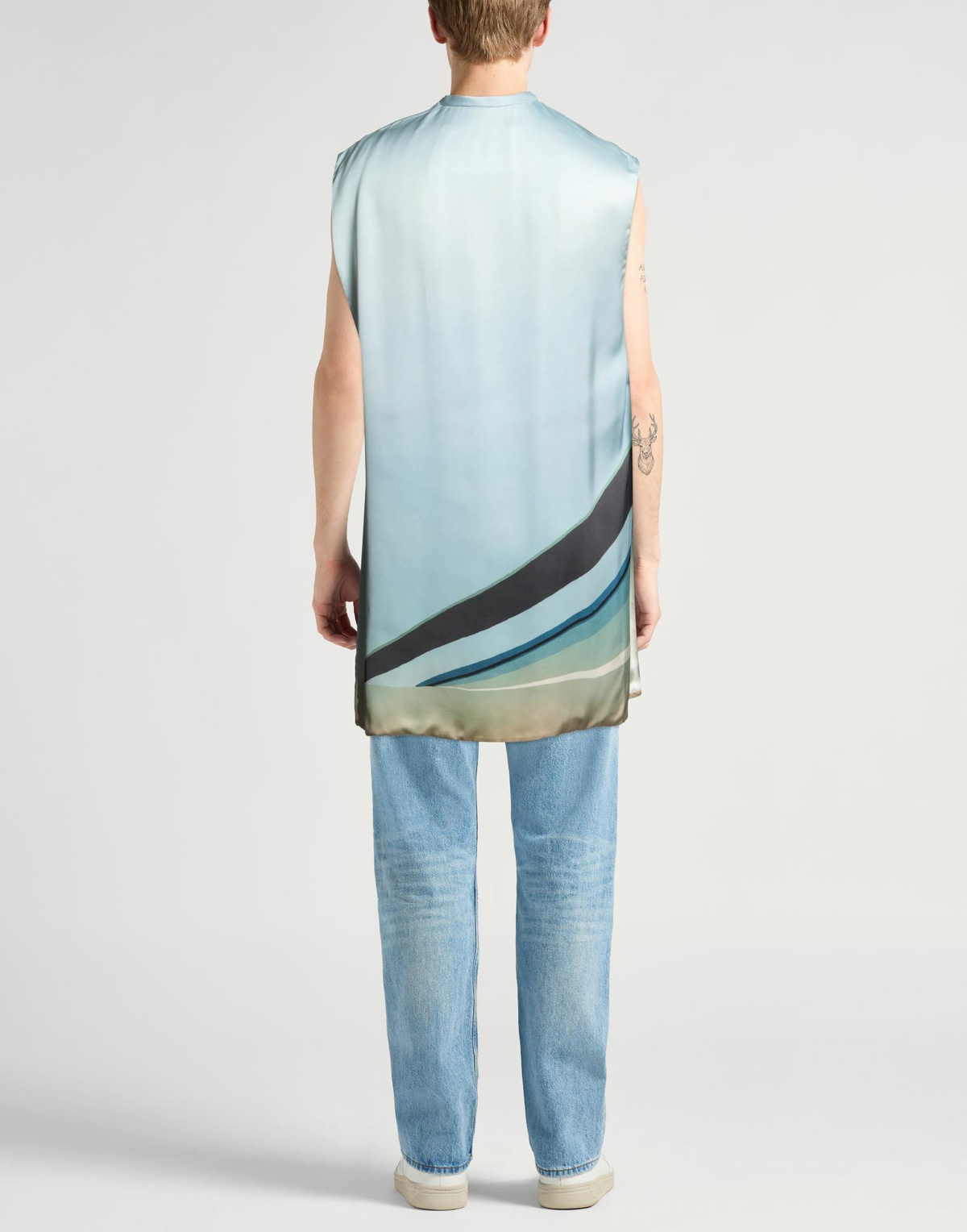 Jil Sander Mens T-shirt Sky in Blue