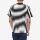 Edwin Men's Basic Stripe T-Shirt in Black/White