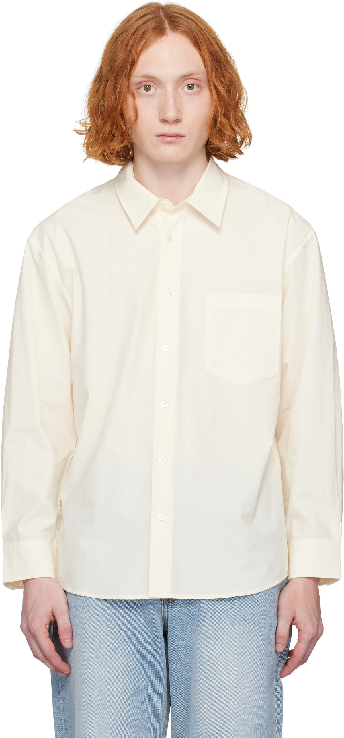 Dunst Off-White Paperly Cotton Oversized Shirt
