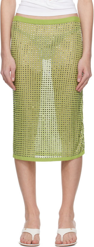 Photo: Christopher Esber Green Cirrus Straight Midi Skirt