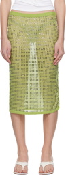 Christopher Esber Green Cirrus Straight Midi Skirt
