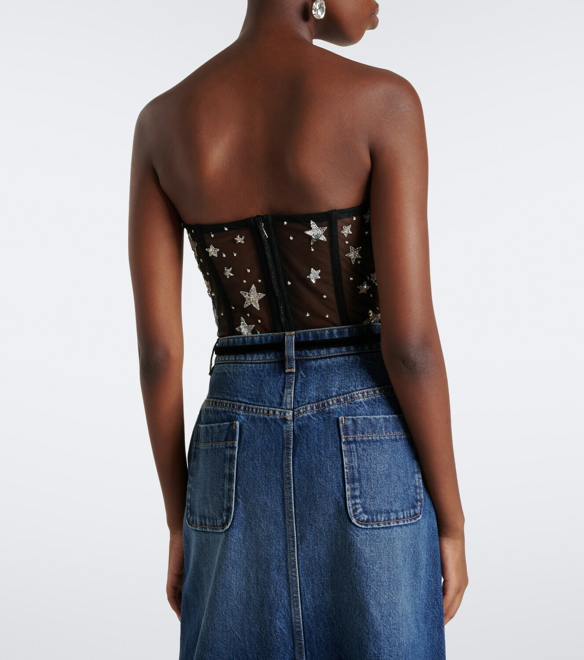 Dolce&Gabbana Embellished mesh bustier