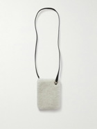 Jil Sander - Leather-Trimmed Shearling Pouch