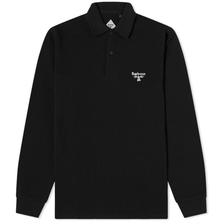 Photo: Barbour Men's Beacon Long Sleeve Polo Shirt in Black