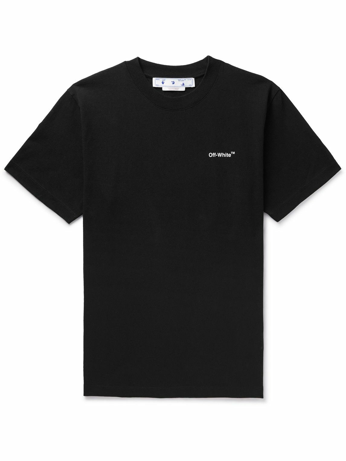 Off-White - Logo-Print Cotton-Jersey T-Shirt - Black Off-White