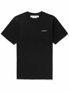 Off-White - Logo-Print Cotton-Jersey T-Shirt - Black