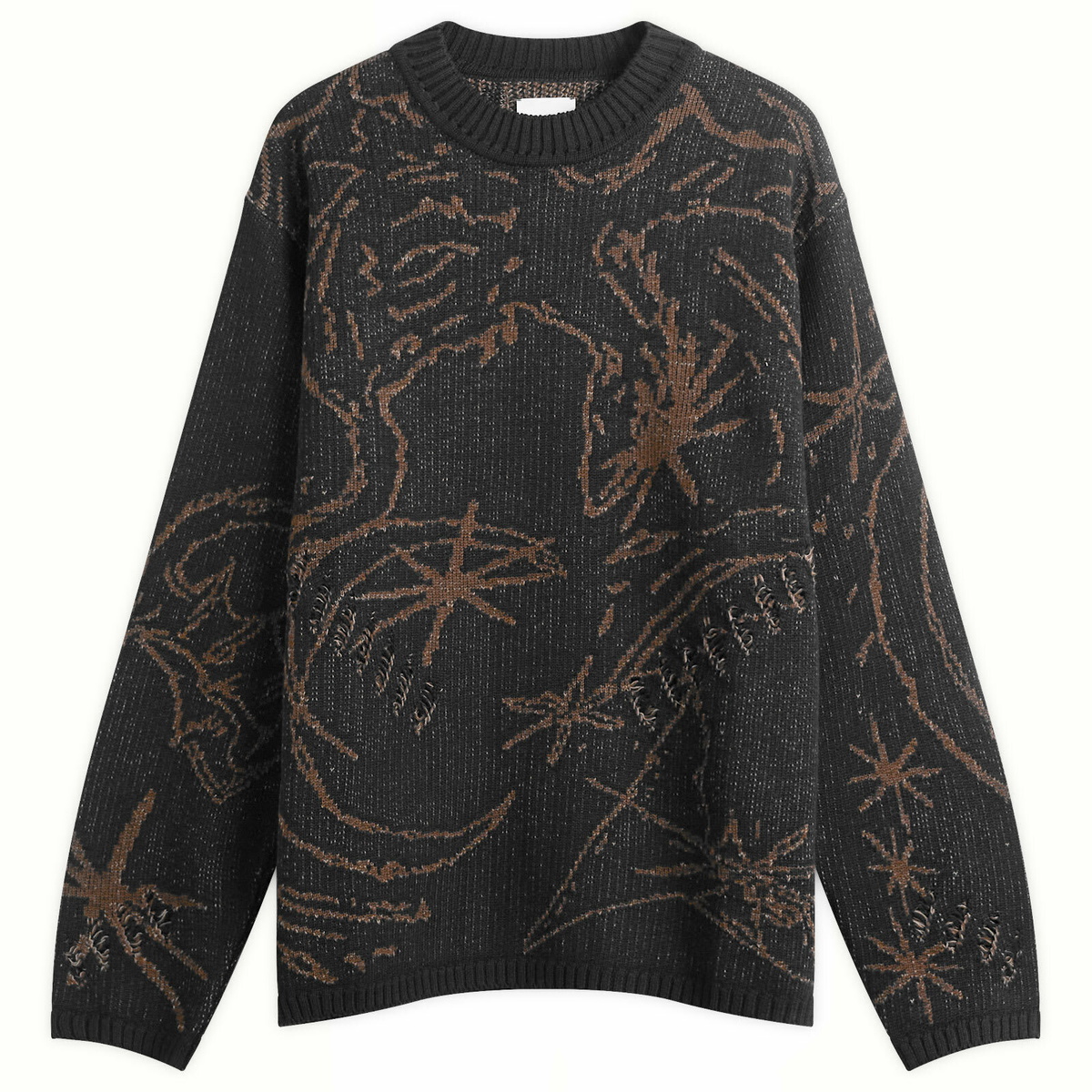 ROA Men's Ryli Cotton Knit Crewneck in Black