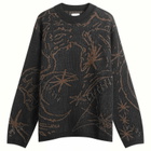 ROA Men's Ryli Cotton Knit Crewneck in Black