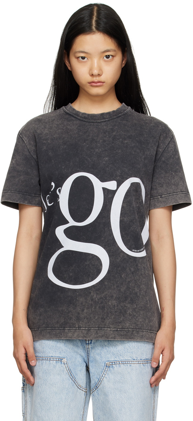 Alexander Wang Black 'Let's Go' T-Shirt Alexander Wang