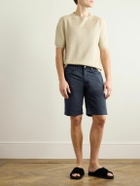 Incotex - Division Straight-Leg Cotton-Blend Shorts - Blue