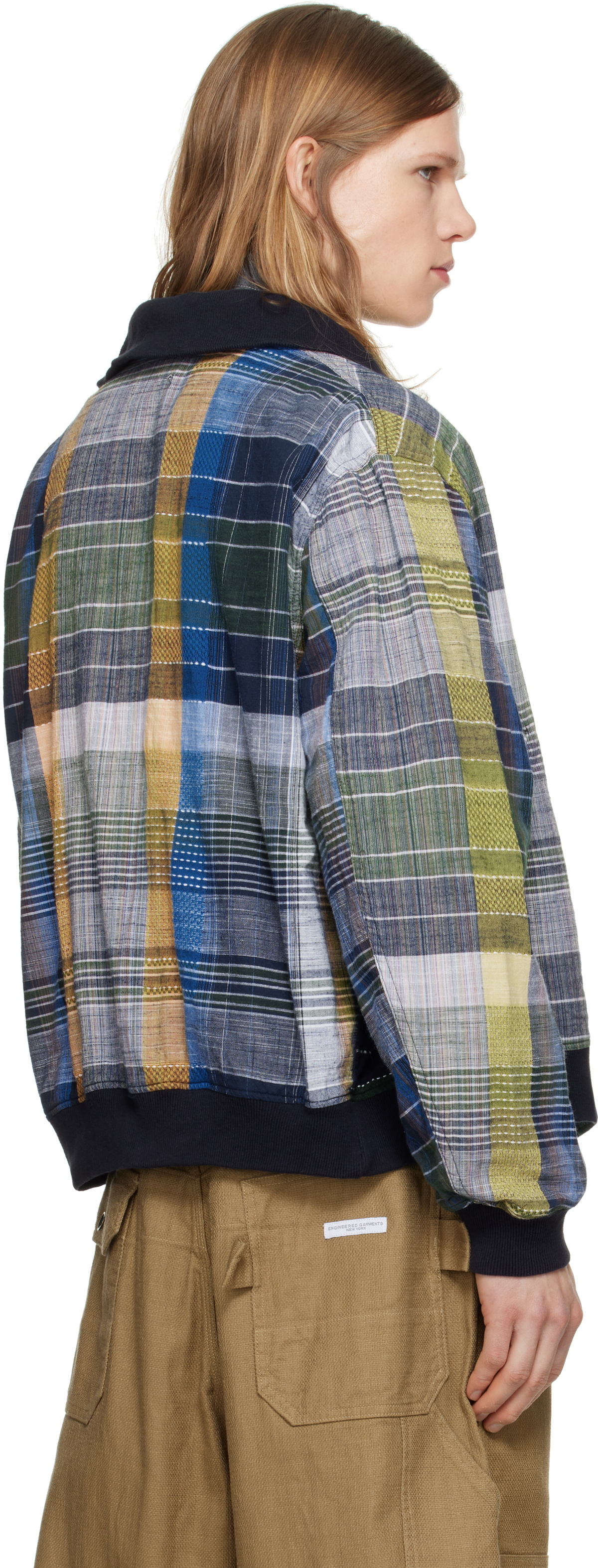 Engineered Garments Navy & Yellow LL Bomber Jacket