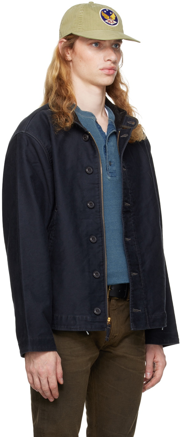 RRL Navy Cotton Deck Jacket RRL