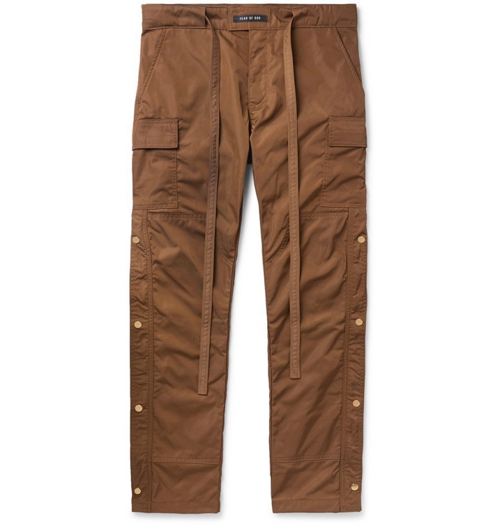 Photo: Fear of God - Nylon-Twill Cargo Trousers - Brown