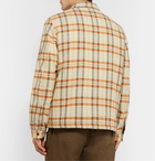 Folk - Checked Faux Shearling-Lined Cotton-Flannel Overshirt - Neutrals