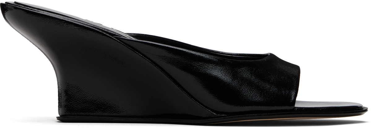 BY FAR Black Caroo Heeled Sandals