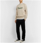 Maison Kitsuné - Appliquéd Loopback Cotton-Jersey Sweatshirt - Neutrals