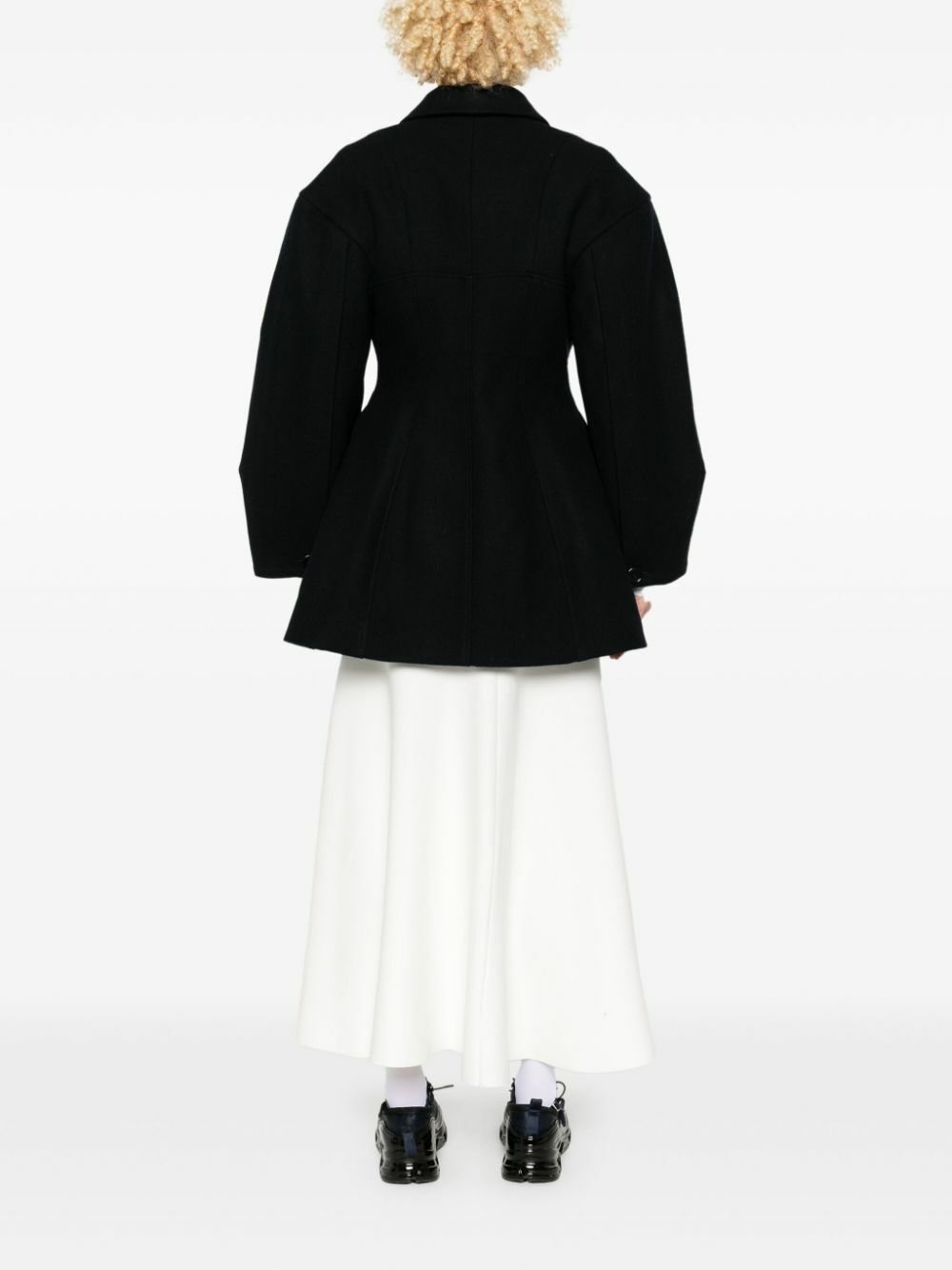 Simone Rocha Blue Lace-Up Corset Blazer Simone Rocha