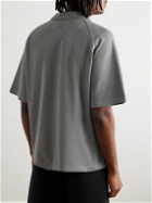 LOEWE - Logo-Embroidered Cotton-Piqué Polo Shirt - Gray