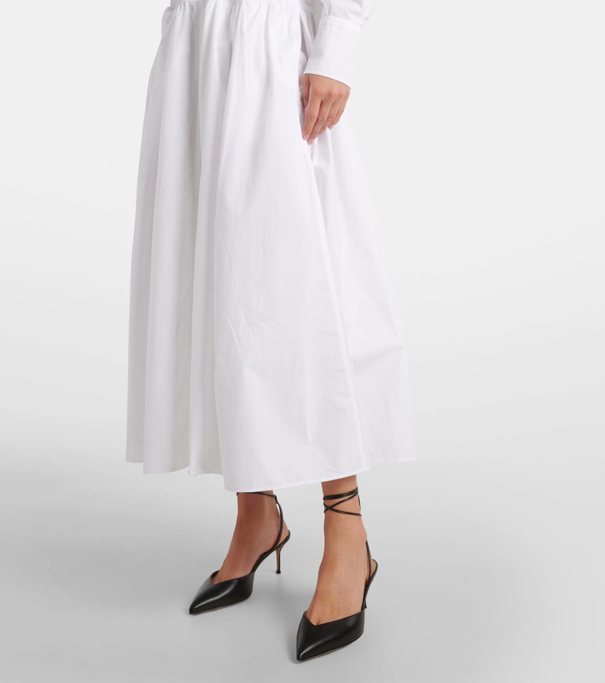 Patou Belted cotton poplin shirtdress