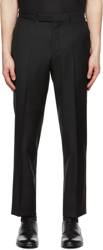 Photo: ZEGNA Black Wool Trousers