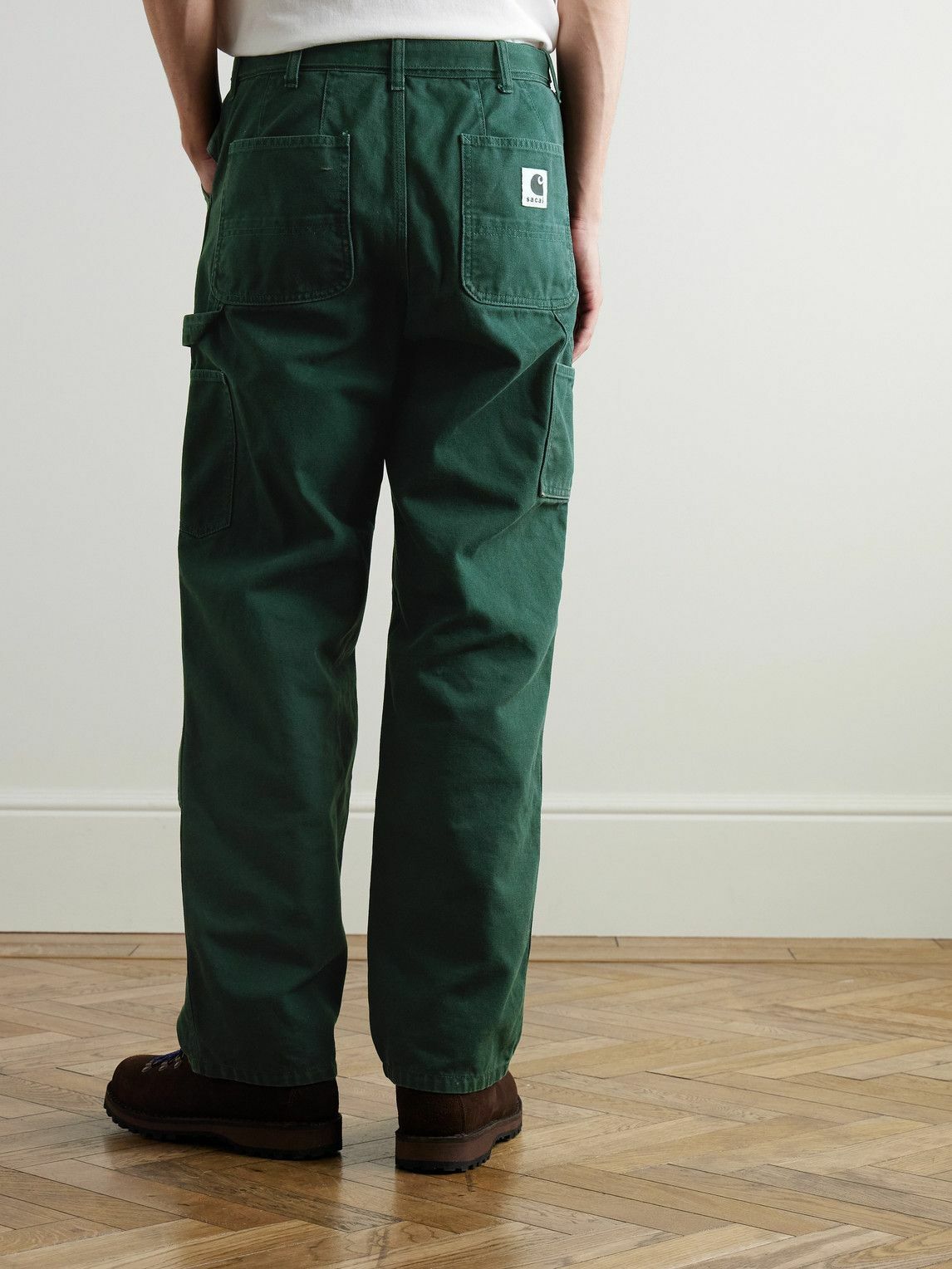 Sacai - Carhartt WIP Straight-Leg Belted Panelled Cotton-Canvas