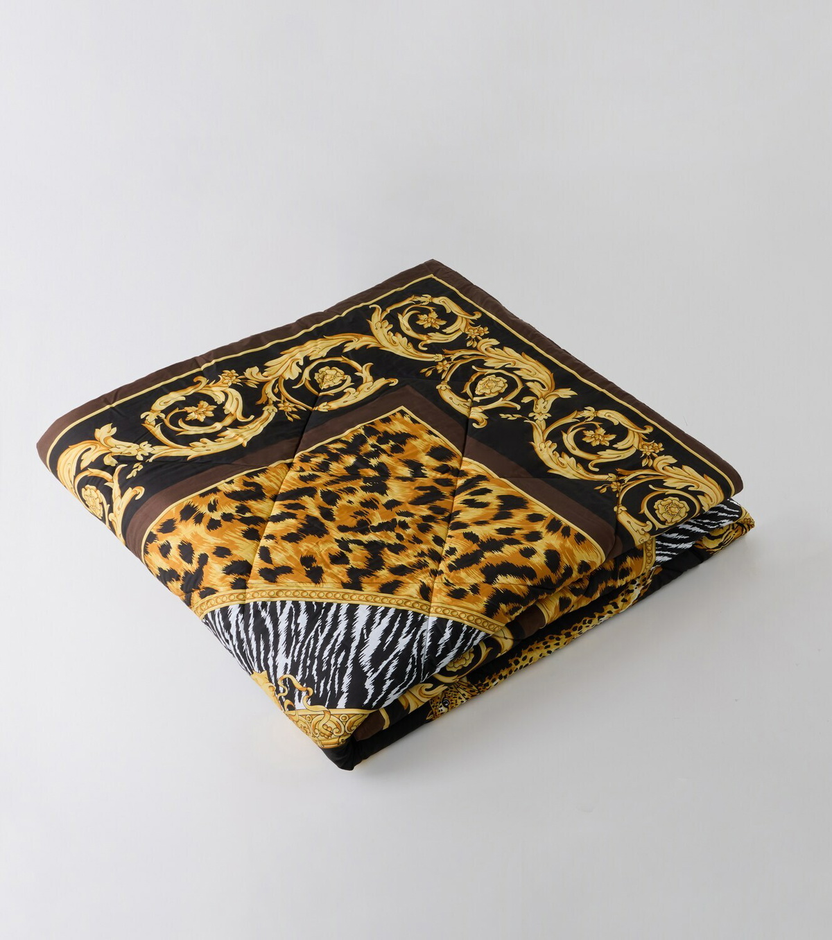 Versace Home Wild Cats cotton satin throw