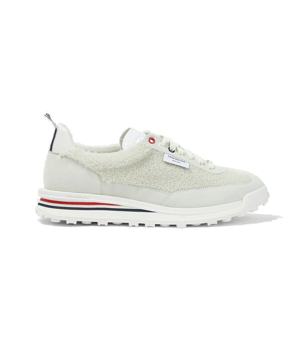 Thom Browne Tech Runner suede and shearling sneakers Thom Browne