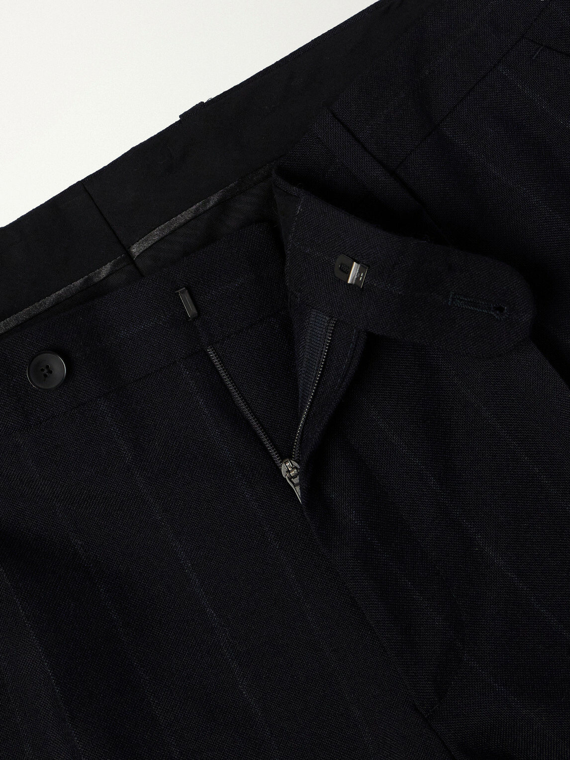 Mr P. - Straight-Leg Pinstriped Wool Suit Trousers - Blue