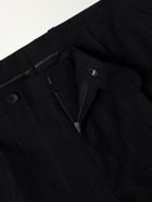 Mr P. - Straight-Leg Pinstriped Wool Suit Trousers - Blue